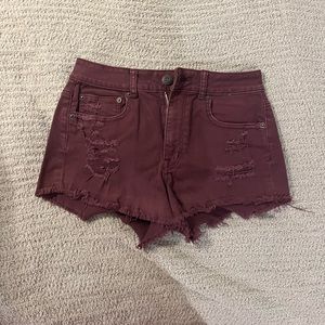 American Eagle Burgundy Shorts